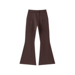 Women's Pleated Flared Plush Trousers