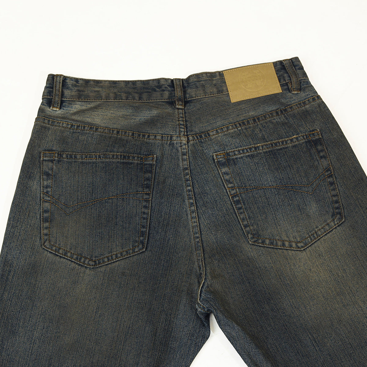 Wrinkle Wash Vintage Straight Jeans