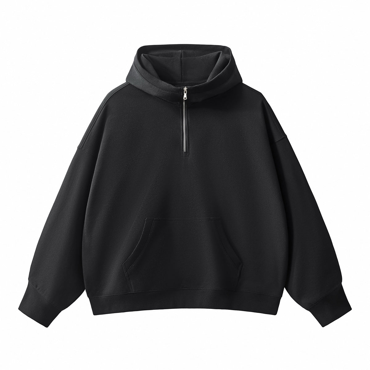Heavyweight Half Zip-Up Oversized Hoodie