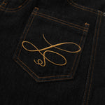 Wide Leg Embroidery Selvedge Bermuda Shorts