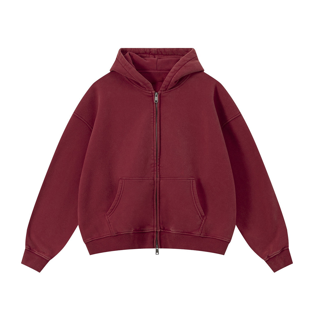 Soft Fleece Zip Up Hoodie Front Pockets
