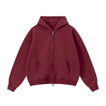 Soft Fleece Zip Up Hoodie Front Pockets