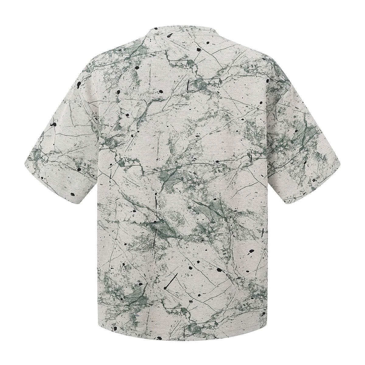 Burnout Plum Dye Artistic Color-Block Tee