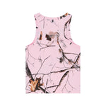 Nature Inspired Pink Camo Leaf Print Casual Tank