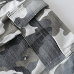 Straight Leg Camo Cargo Bermuda Shorts