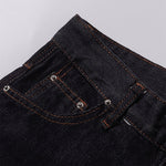 Classic Dark Wash Wide-Leg Denim Jeans