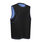 Contrast Stitching Sleeveless Crew Neck Casual Sport Tee