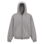 Vintage Oversized Full Zip Kangaroo Pocket Hoodie