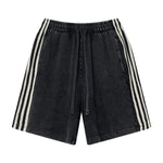 Washed Contrast Color Track Shorts