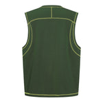 Contrast Stitching Sleeveless Crew Neck Casual Sport Tee