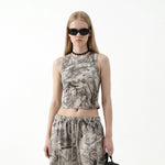 Nature Inspired Camo Forest Print Sleeveless Tank
