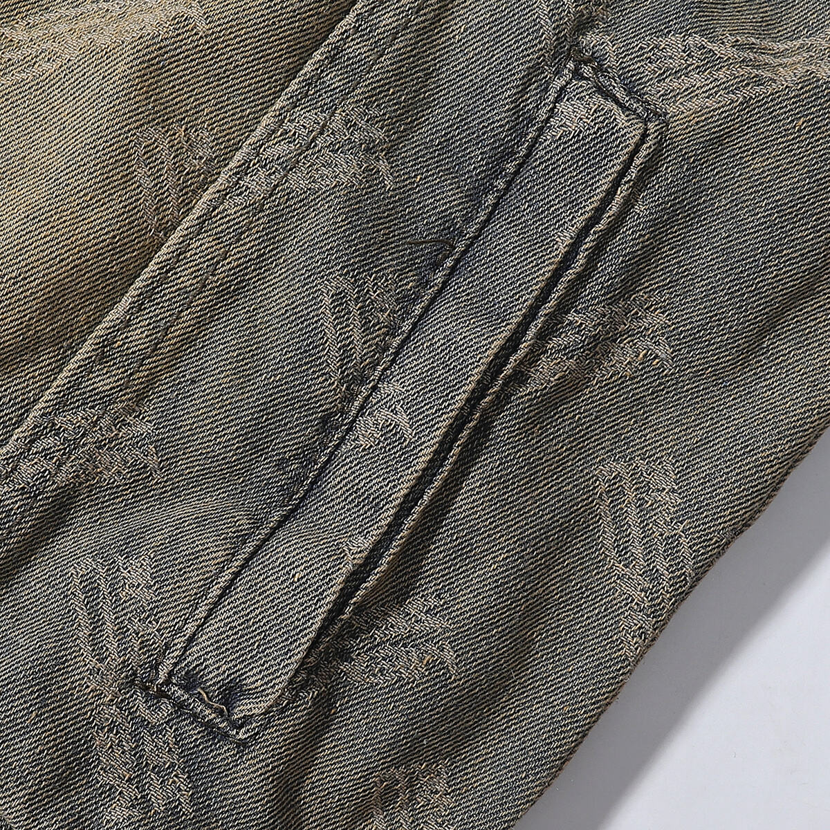 Relaxed Jacquard Denim Trucker Jacket