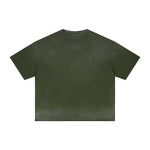 Boxy Raw Edge Washed Loose Short Sleeve Tee