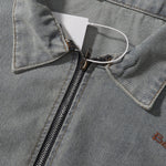 Oversized Zip-Up Denim Jacket