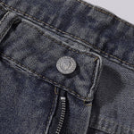 Leopard Star Patch Wide-Leg Denim Jeans