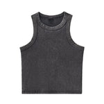 Stone Wash Slim Fit Crop Tank 320gsm