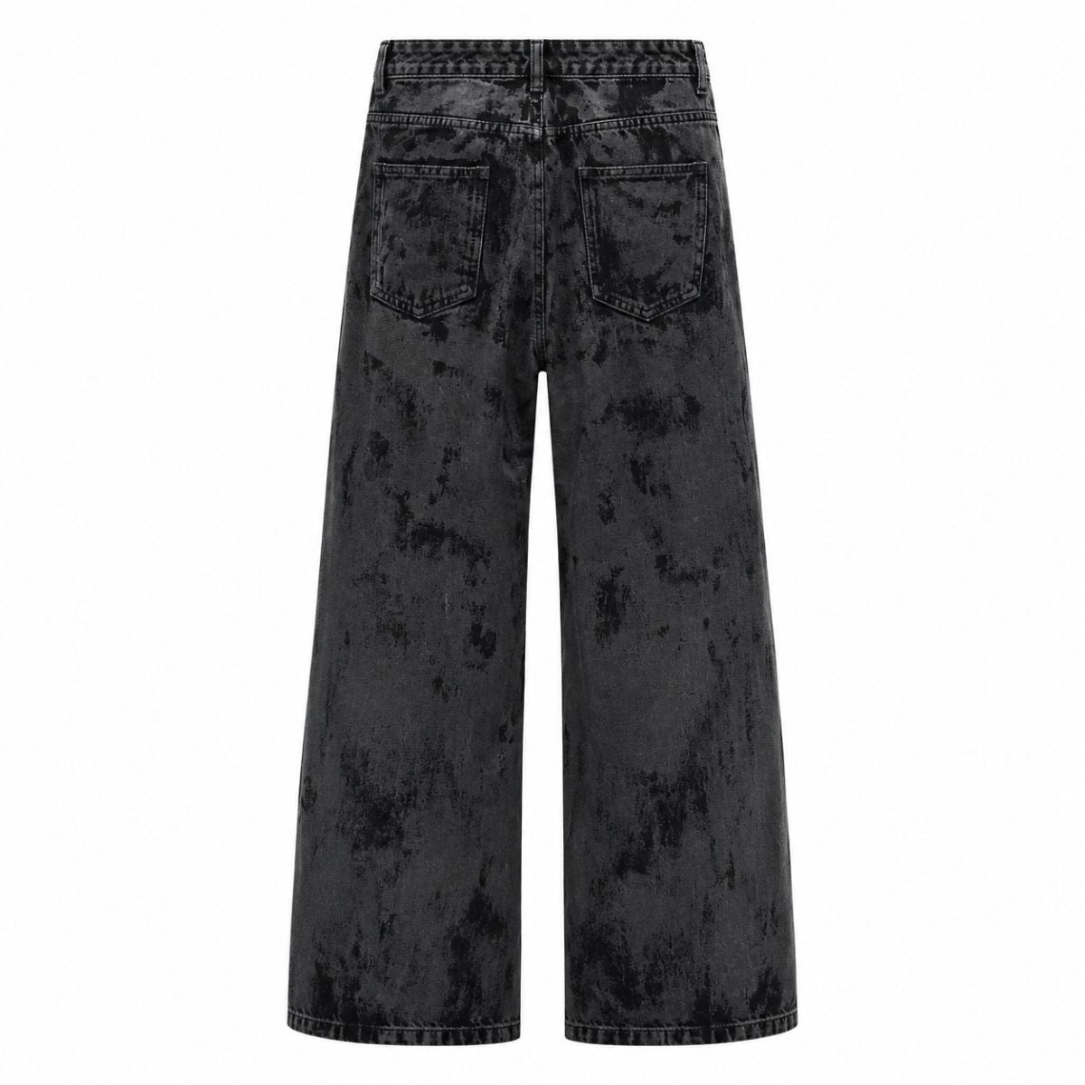 Vintage Smoke Wash Relaxed Flare Denim Jeans