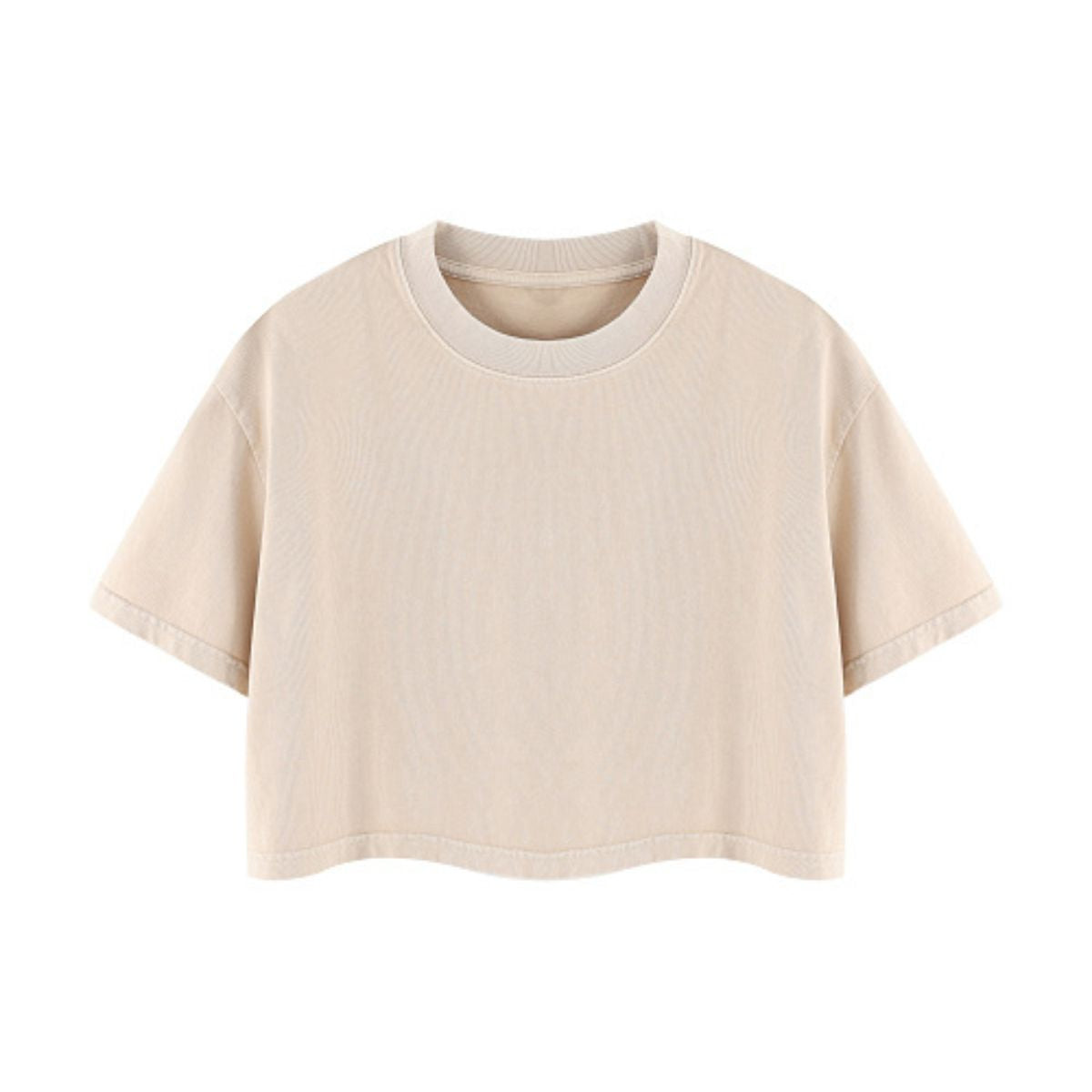 Snowflake Washed Boxy Cropped Cotton Tee 2026