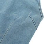 Ruched Denim Halter Mini Dress
