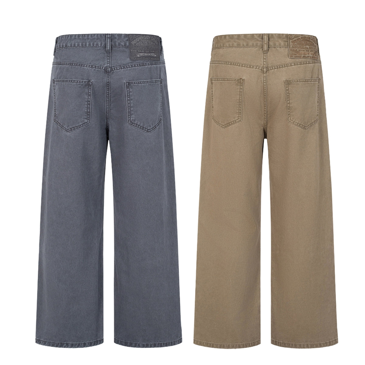 Retro Loose-Fit Straight-Leg Wide Leg Casual Pants