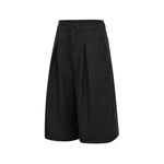 Vintage Draped Pleated Bermuda Shorts