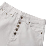 Button Fly Wide Leg Denim Jeans