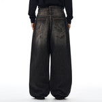 Paint Splatter Vintage Washed Straight Leg Jeans