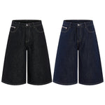 Vintage Loose Straight-Leg Denim Bermuda Shorts