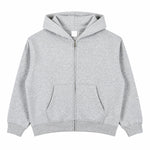 Boxy Cropped 340G Thermal Fleece Zip Hoodie