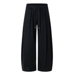 Solid Tint Linen-Blend Barrel Pants
