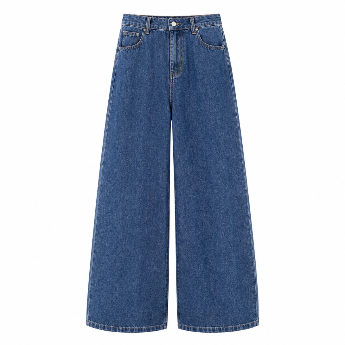 Vintage Barrel Leg Denim Jeans with Curved Seam Design