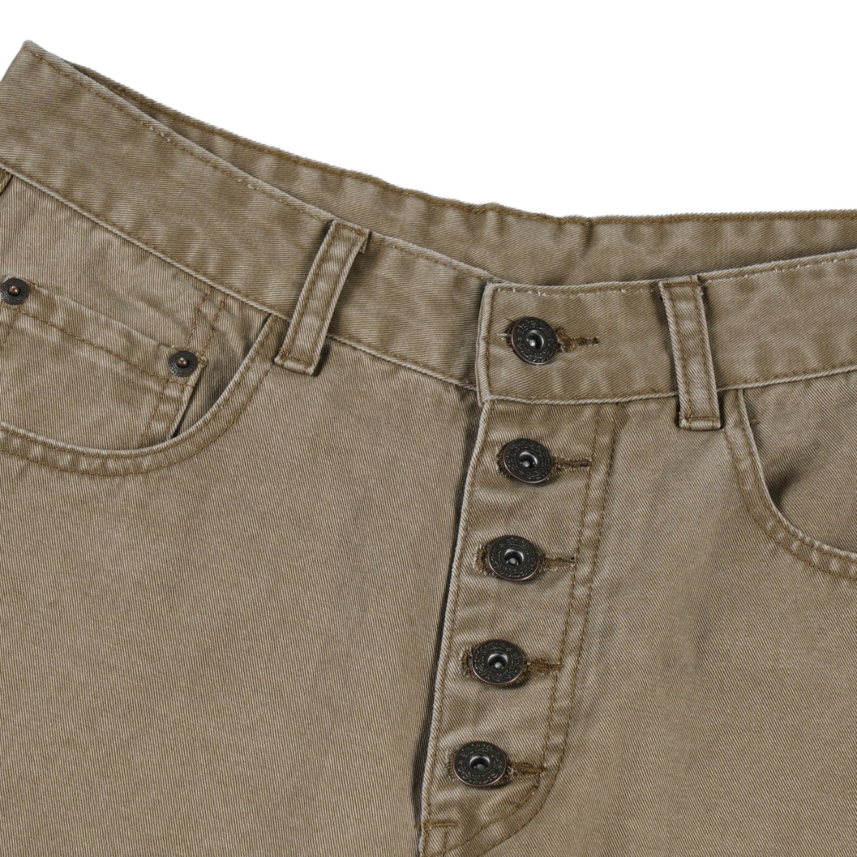 Button Fly Relaxed Fit Baggy Straight Leg Vintage Work Pants