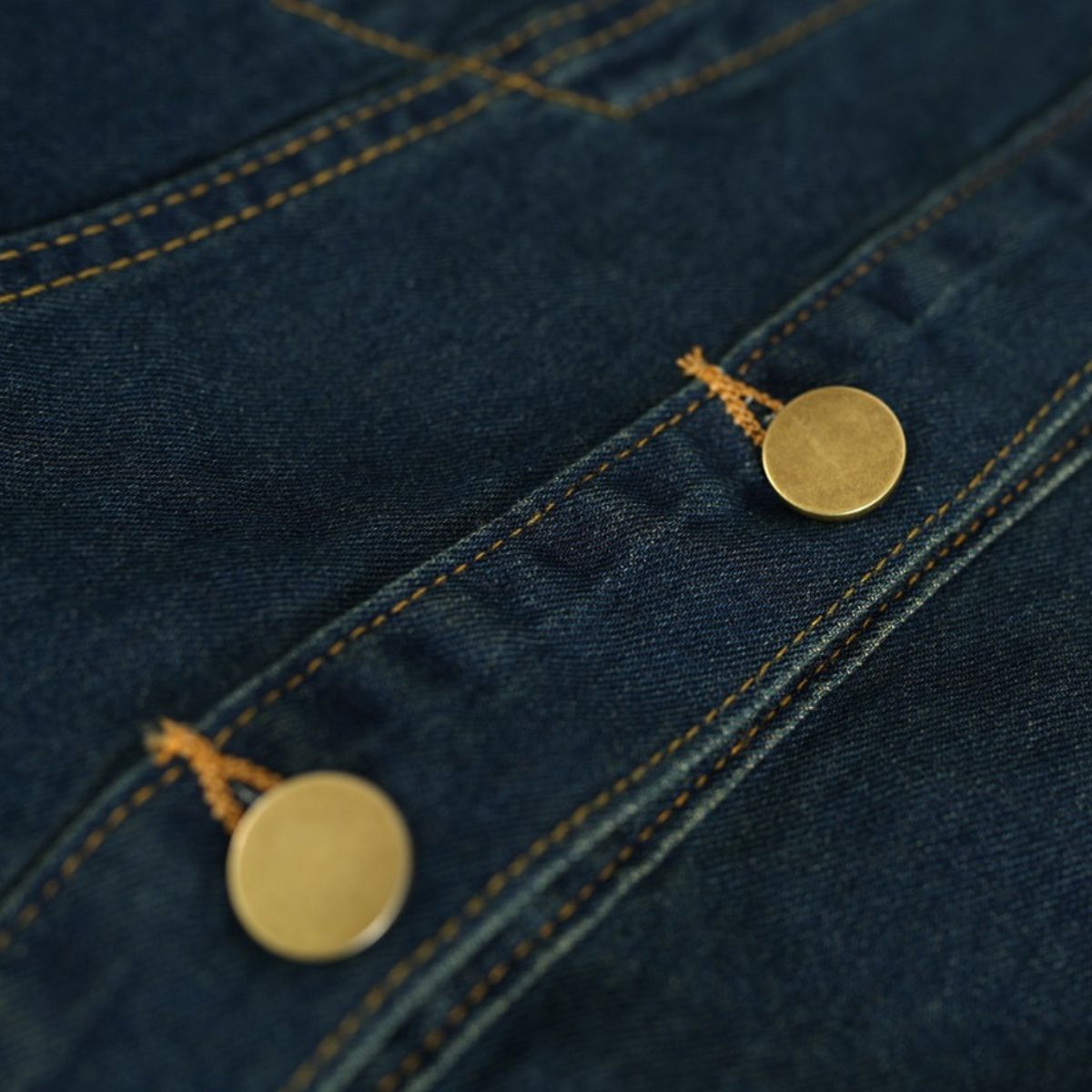 Short-Sleeve Button-Front Denim Shirt