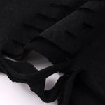 Black Washed Cotton Ripped Muscle Tank 275gsm