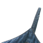 Relaxed Spaghetti Strap Denim Midi Dress