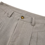 Double-Pleat Baggy Wide-Leg Trousers