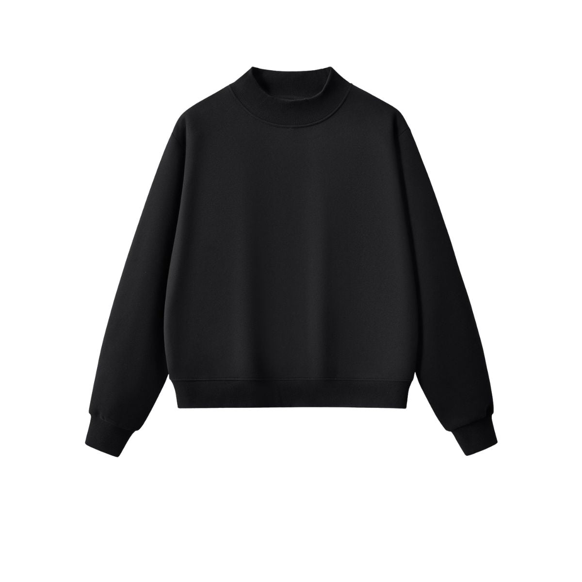 Women's Mockneck Solid Fleece Sweatshirt
