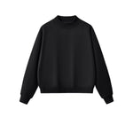 Women's Mockneck Solid Fleece Sweatshirt