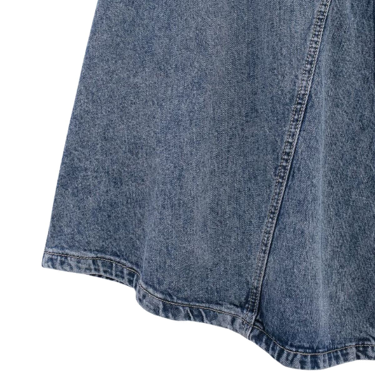 Adjustable Straps A-Line Denim Slip Dress