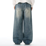 High Rise Wide Leg Vintage Light Wash Jeans