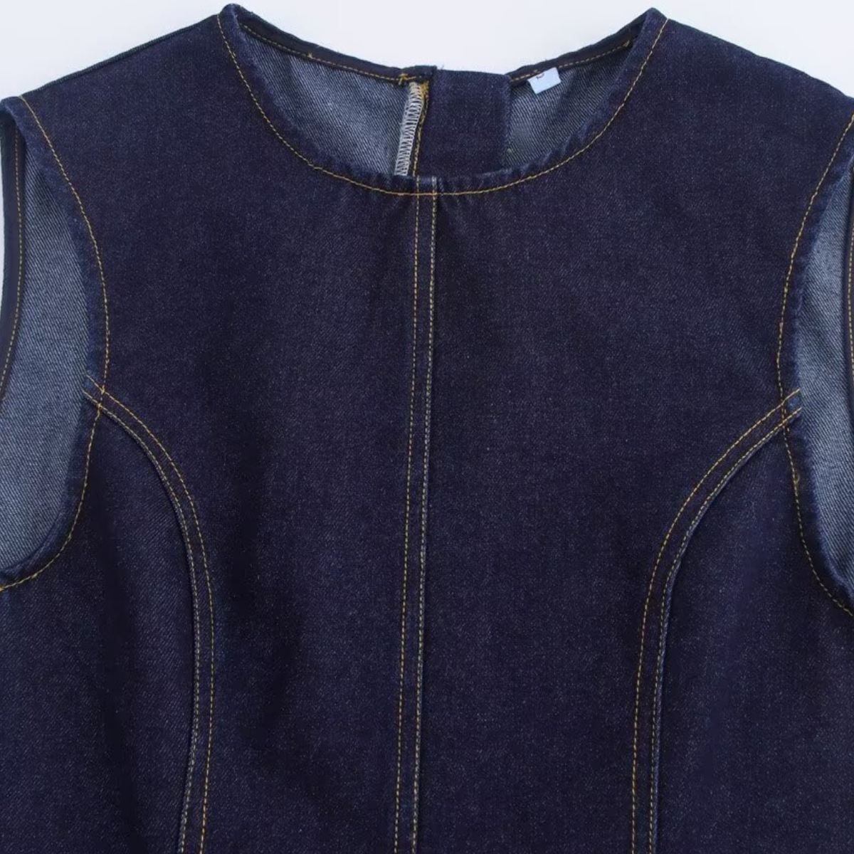 Women's Sleeveless Bodycon Maxi Denim Dress