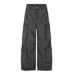 Vintage Multi-Pocket Wide Leg Cargo Pants