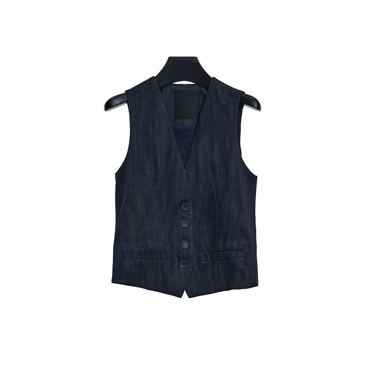 Indigo V Neck Denim Sleeveless Tank Top
