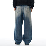 Vintage Light Wash Wide Leg High Rise Jeans