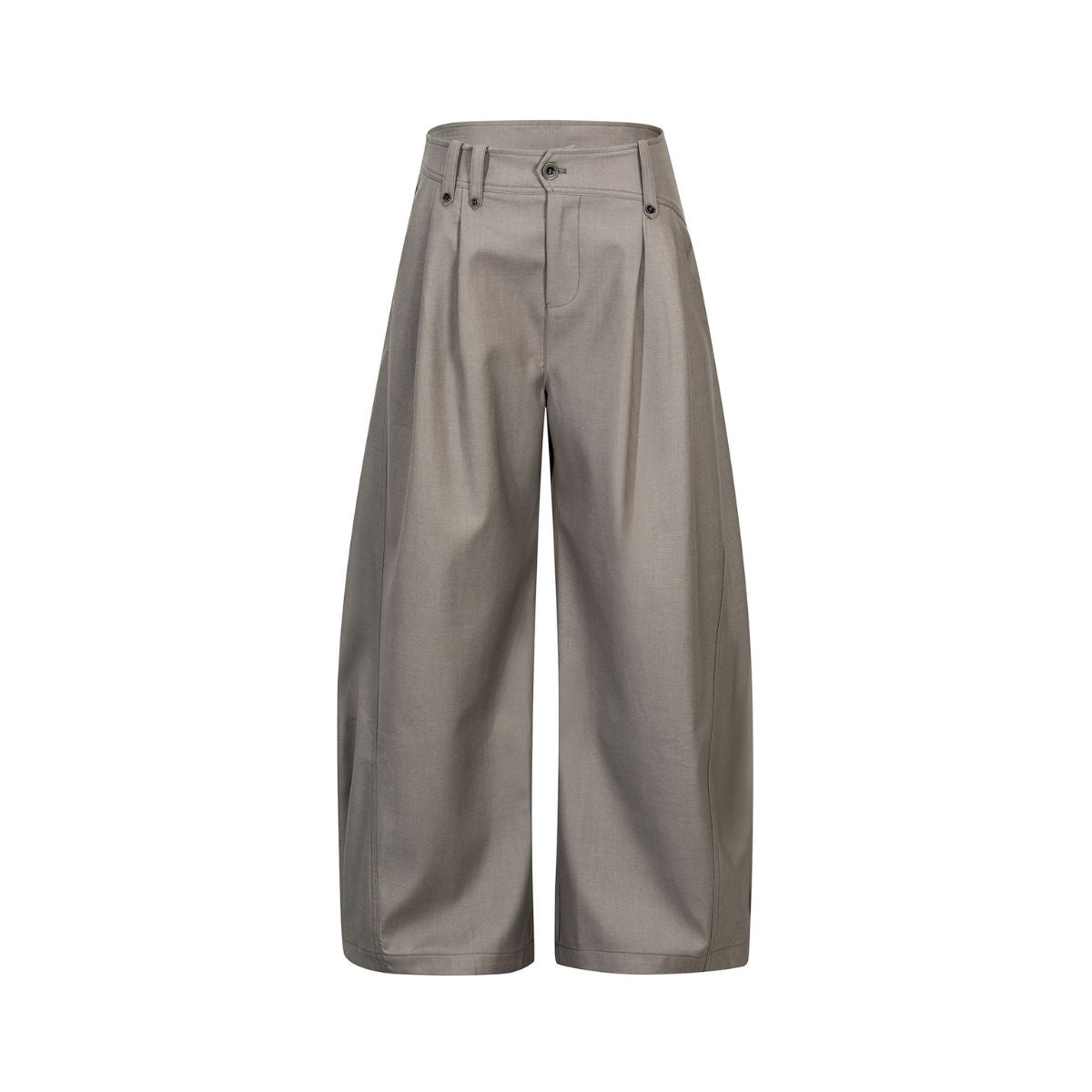 Vintage Curved Wide Leg Draped Trousers