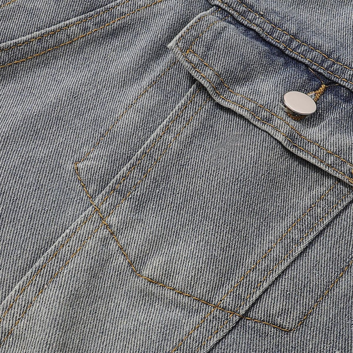 Relaxed Washed Faded Denim Jacket