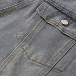 Relaxed Washed Faded Denim Jacket