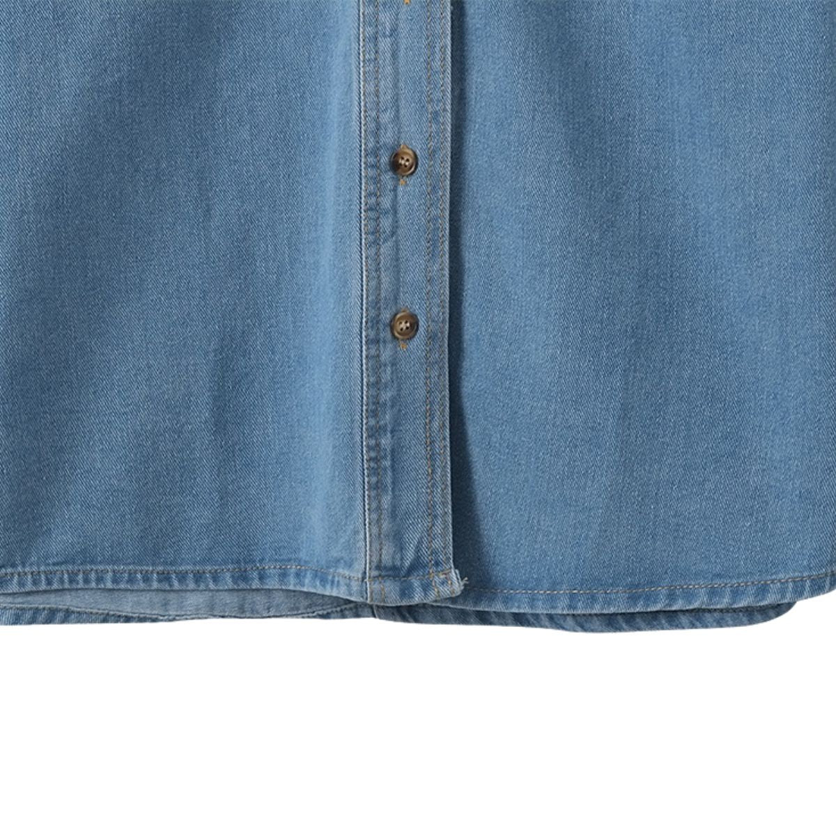 Women's Long-sleeved Casual Denim Straight Shirt