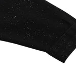 American Style Distressed Sequined Design Casual Loose Denim Jacket