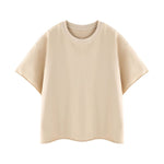 Snowflake Washed Raw Edge Boxy Cropped Tee